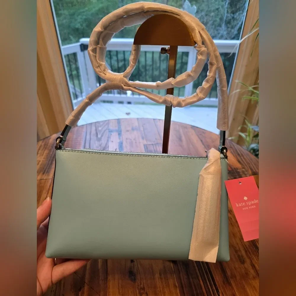 kate spade Light Blue Leather Crossbody Bag